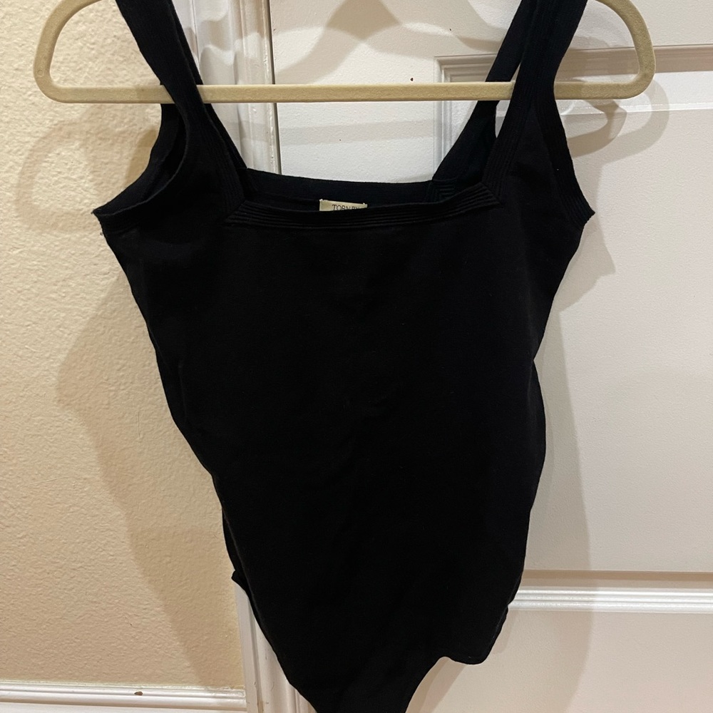 Torn by Ronny Kobo black knit bodysuit